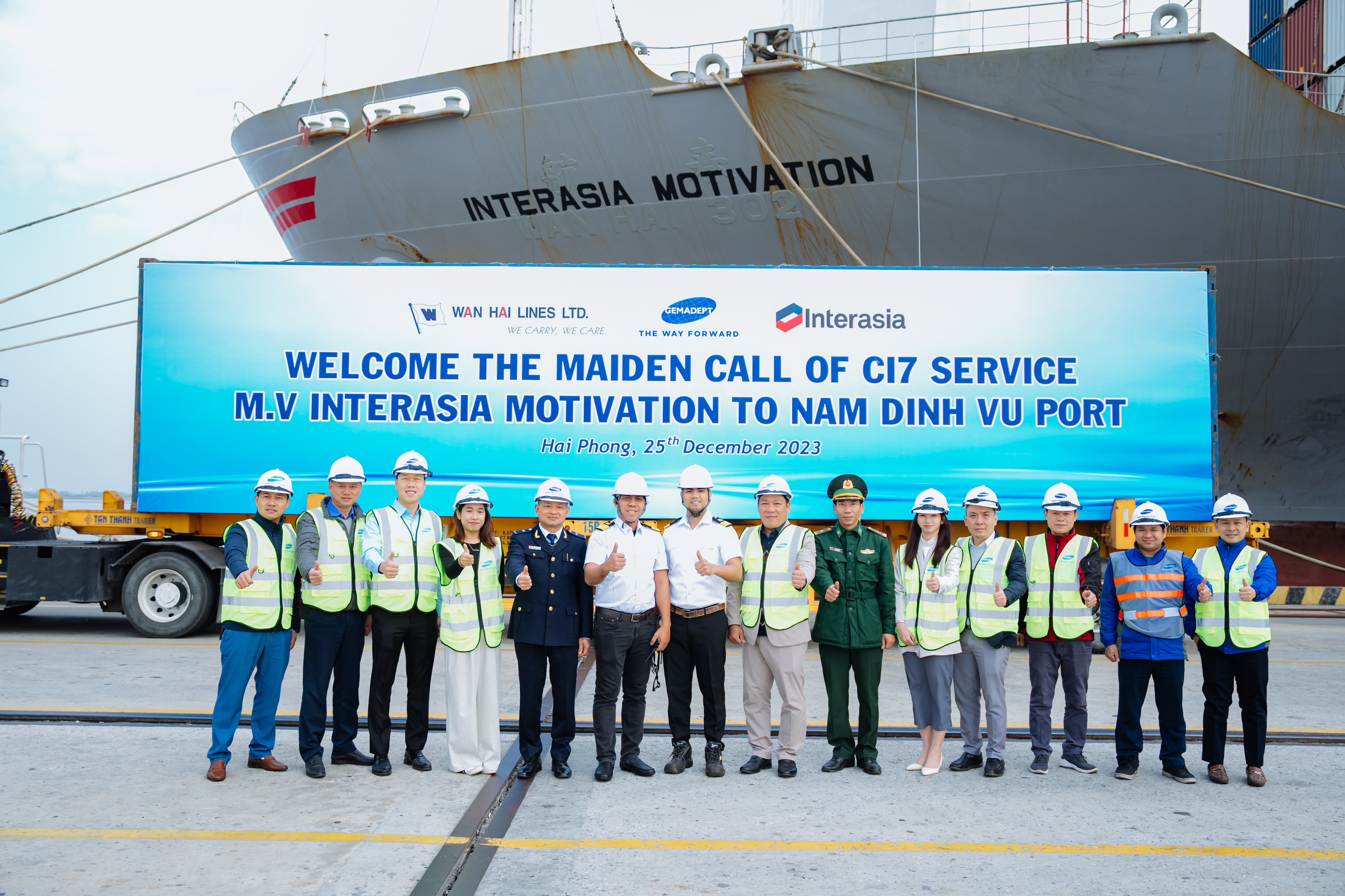 Nam Dinh Vu Port welcomes CI7 service of Wanhai Lines (WHL) and Interasia Lines(IAL)