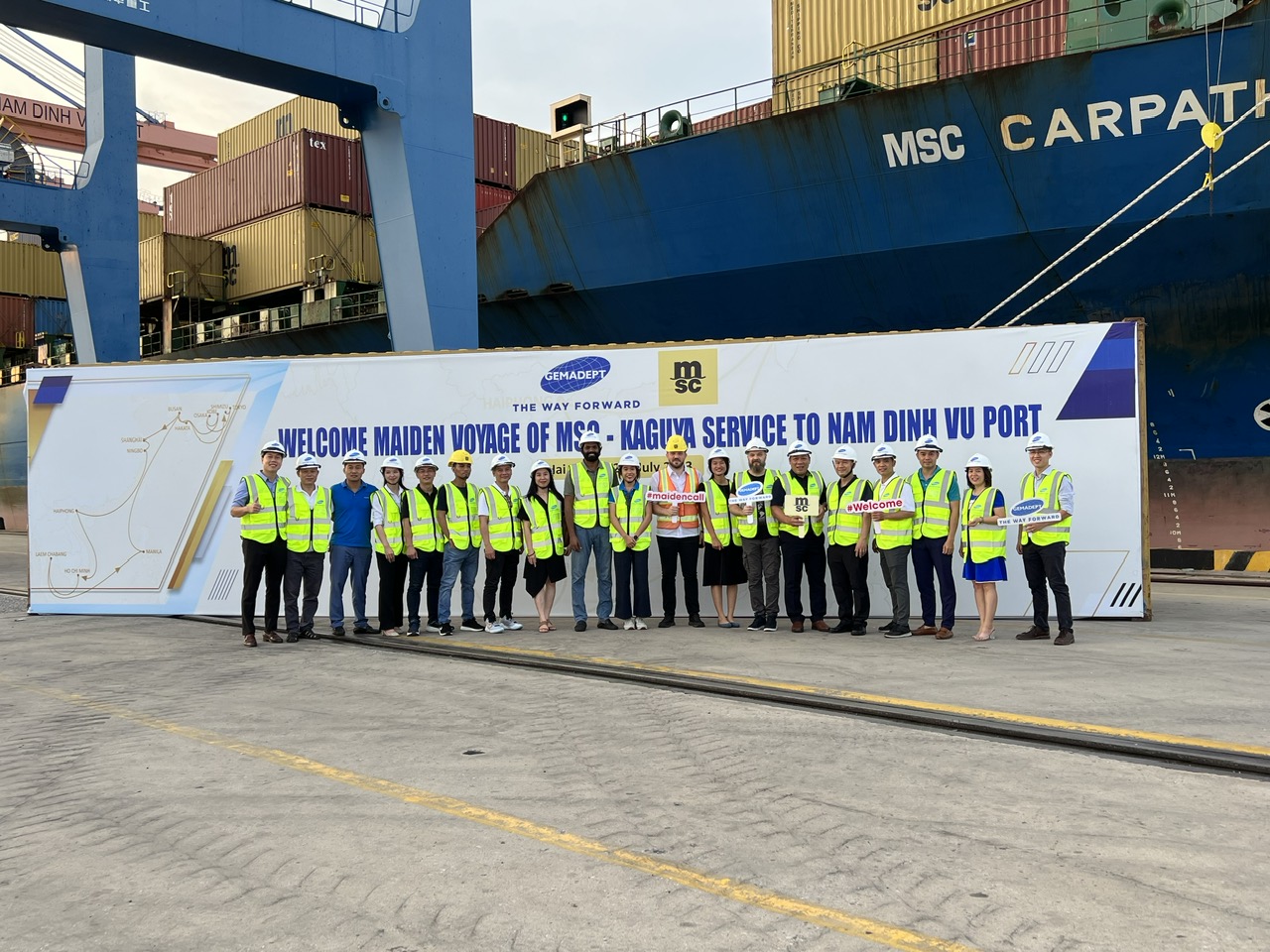 Nam Dinh Vu Port welcomes a new service from MSC (Mediterranean Shipping Company)