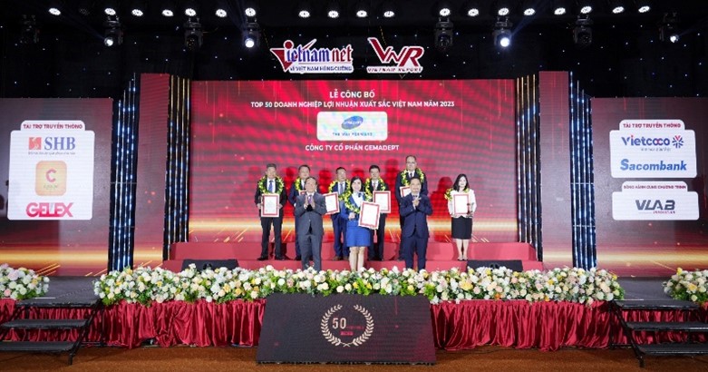 Gemadept vinh dự xếp hạng Top 50 Doanh nghiệp lợi nhuận xuất sắc Việt Nam năm 2023