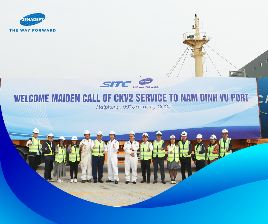 Cảng Nam Đình Vũ đón chào năm mới 2025 cùng service CKV2 từ Hãng tàu SITC