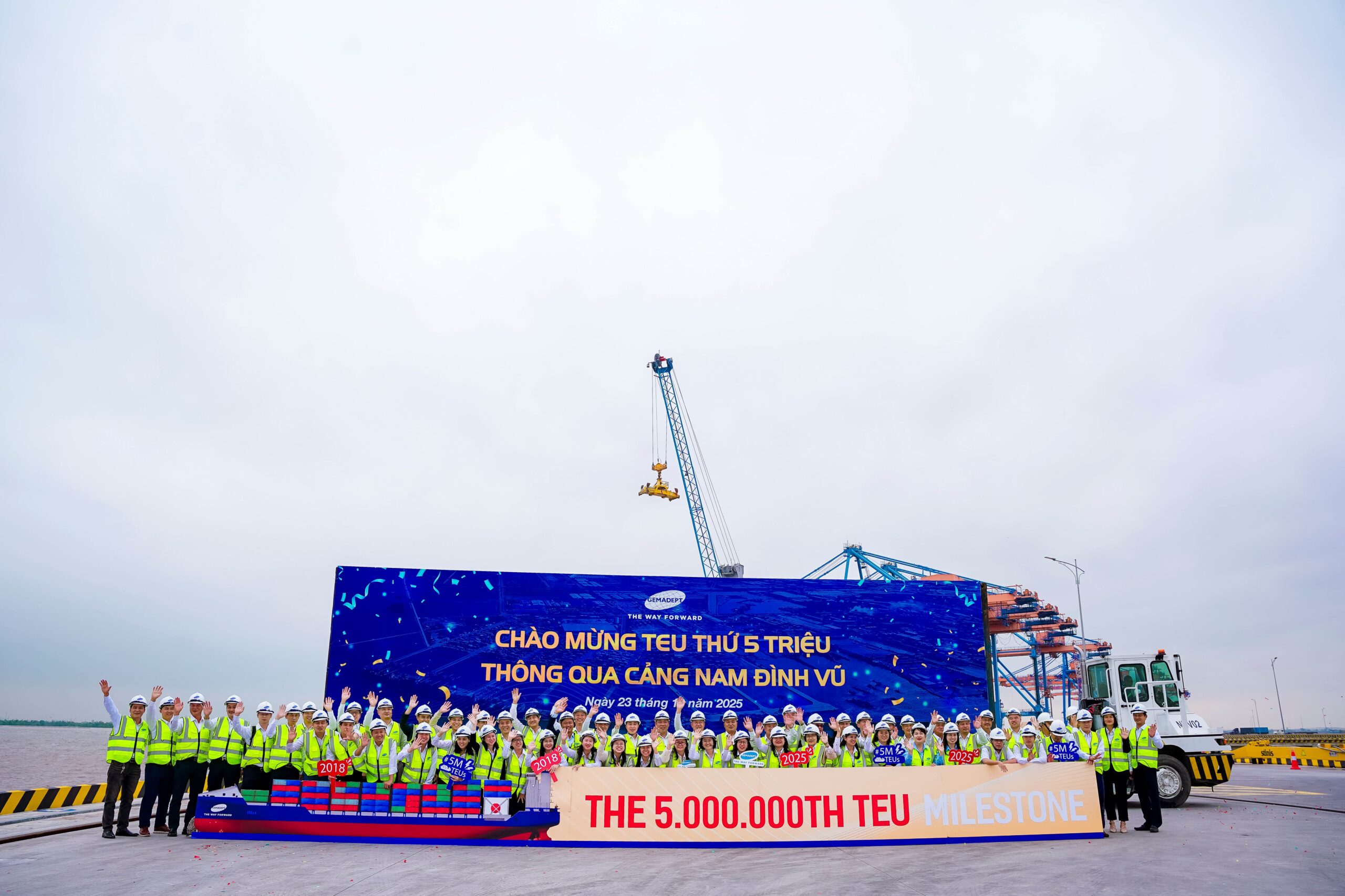 Nam Dinh Vu Port celebrates its 5,000,000th TEU milestone – a symbol of seamless growth
