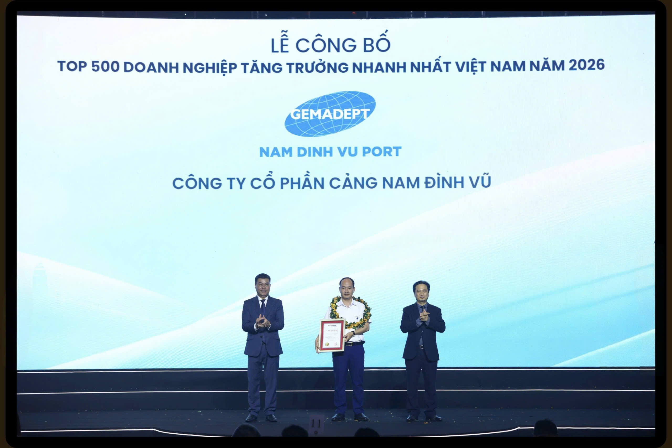 CẢNG NAM ĐÌNH VŨ KHẲNG ĐỊNH VỊ THẾ TRONG TOP 500 DOANH NGHIỆP TĂNG TRƯỞNG NHANH NHẤT VIỆT NAM 2026